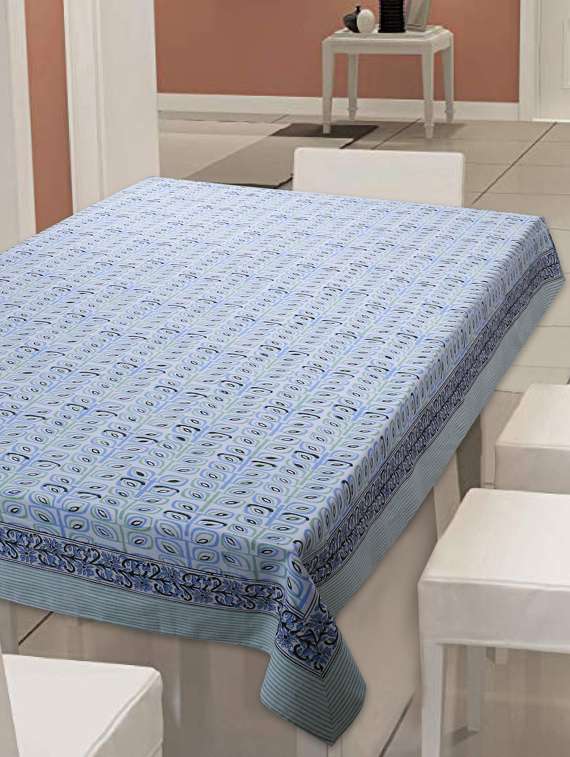   cotton printed 6 seater table cloth cover