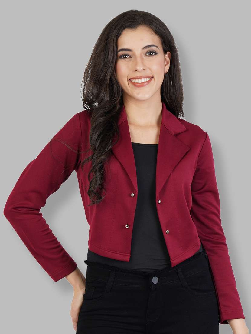 lapel neck short casual blazer