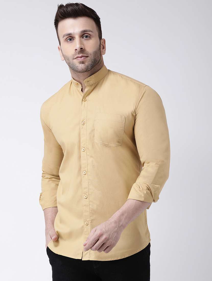 mens solid casual shirt