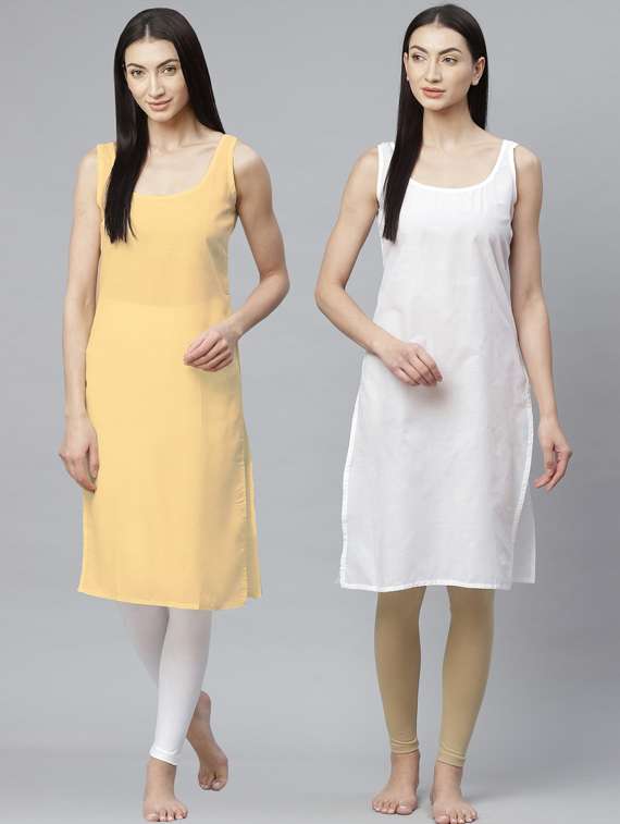 ada set of 2 fawn & white camisole 