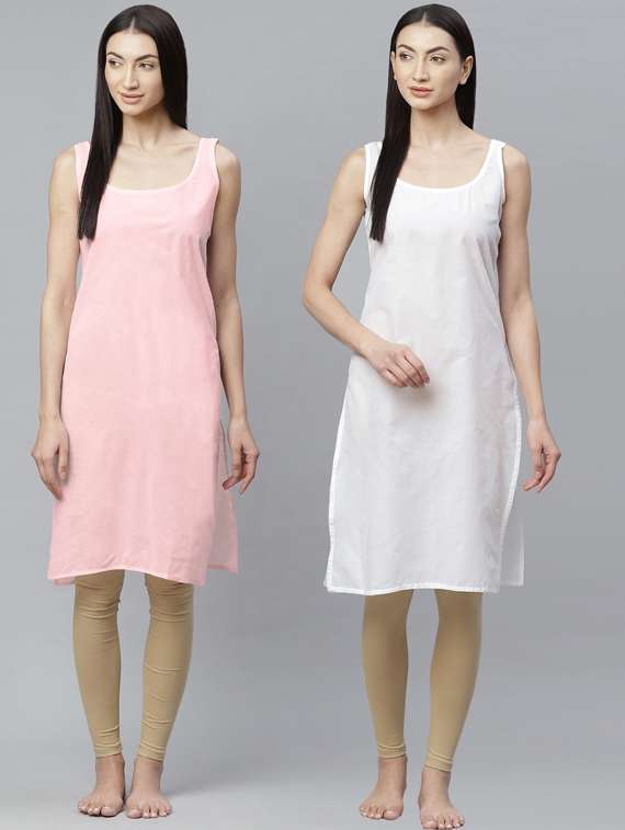 ada set of 2 pink & white camisole 