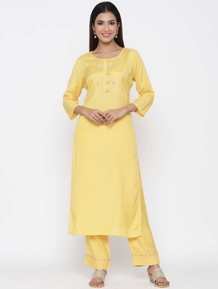 embroidered kurta palazzo set