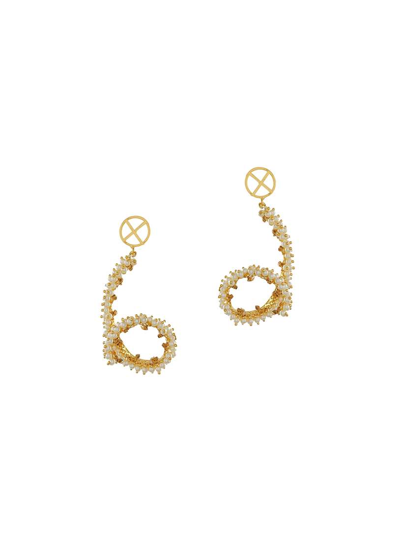 gold brass drop earring