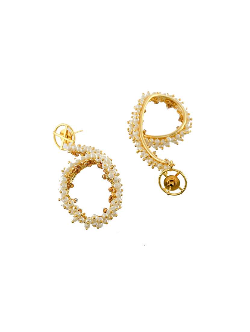 gold brass drop earring - 17353693 -  Standard Image - 2
