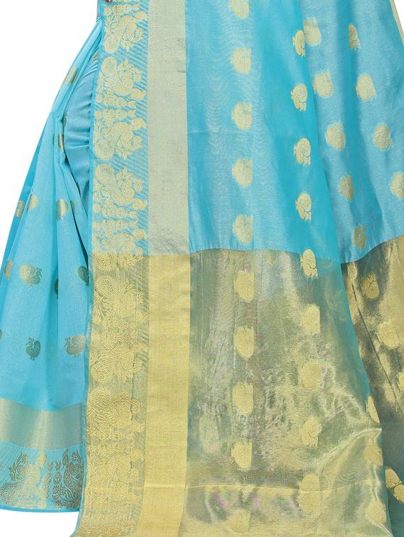 conversational bordered saree with blouse - 17354680 - Standard Image - 2