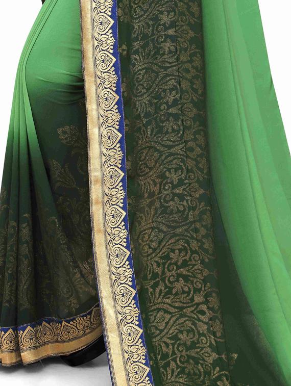 ombre printed saree with blouse - 17354742 - Standard Image - 2