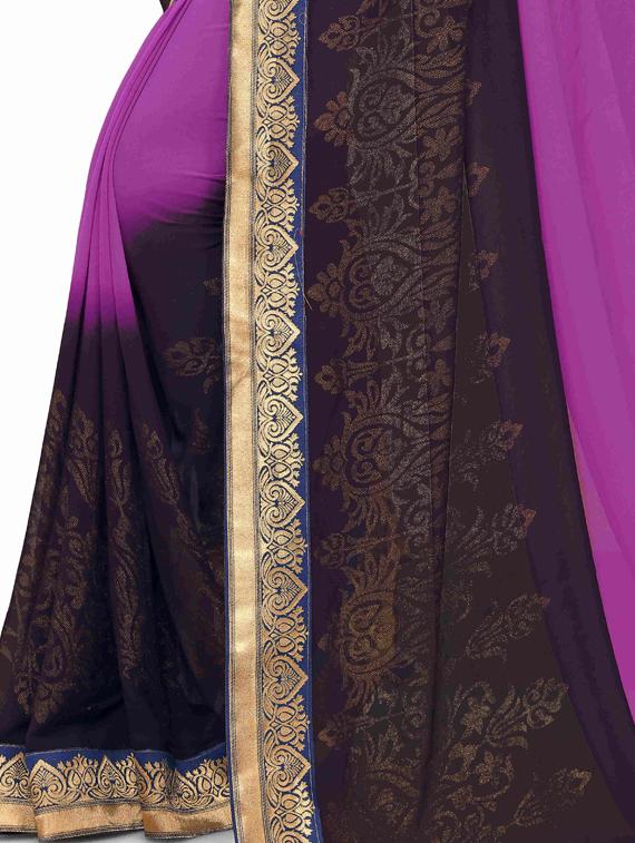ombre printed saree with blouse - 17354744 - Standard Image - 2