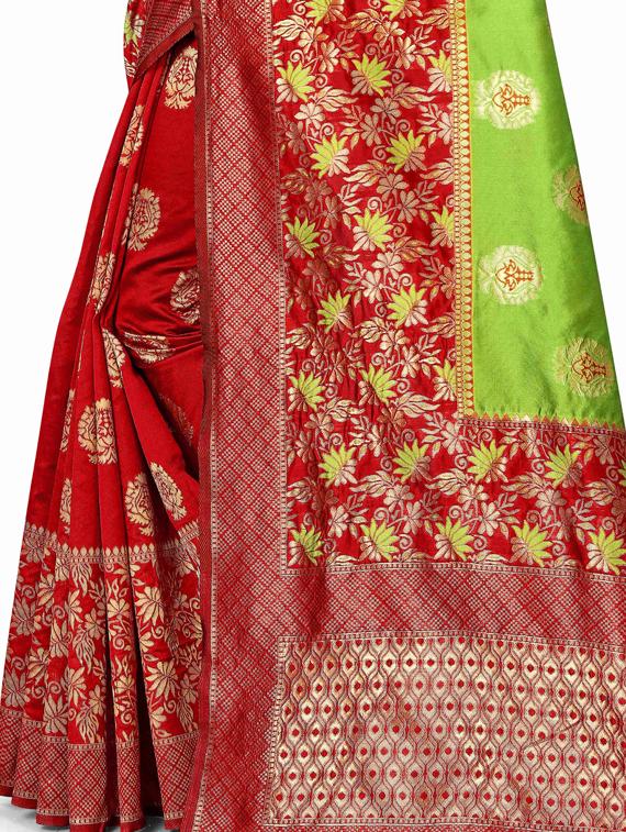 half & half banarasi saree - 17354753 - Standard Image - 2