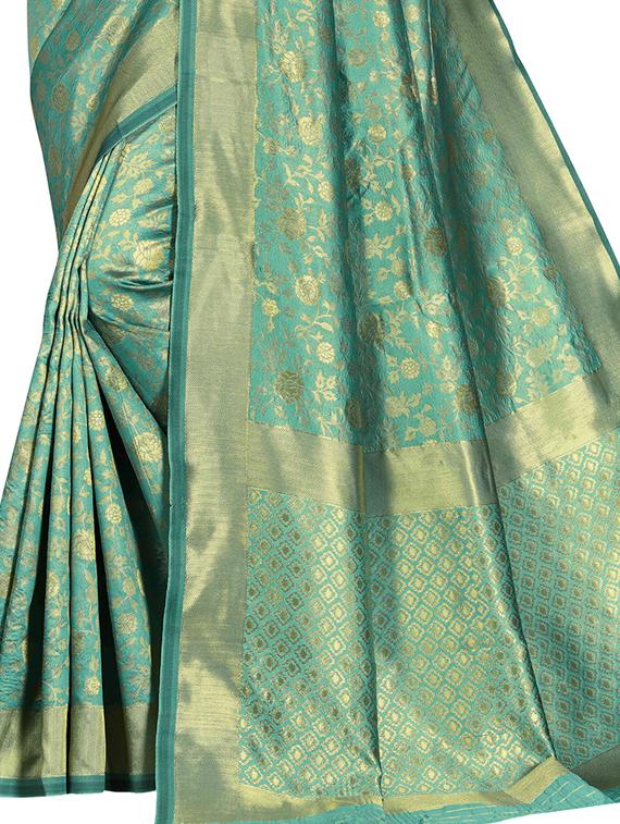 floral printed saree with blouse - 17354759 - Standard Image - 2