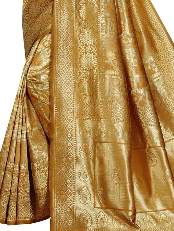 floral banarasi silk saree - 17354772 - Standard Image - 2