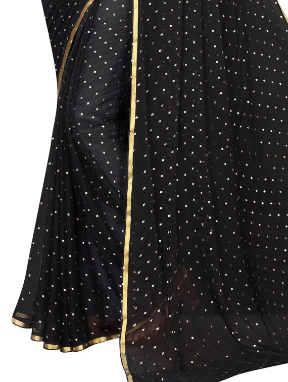 bordered printed saree with blouse - 17354785 - Standard Image - 2