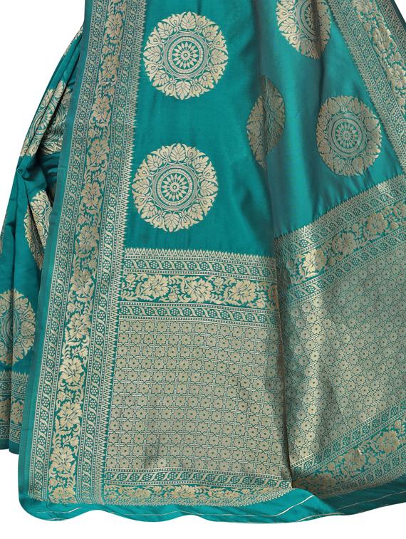 ethnic motif banarasi silk saree with blouse - 17354789 - Standard Image - 2