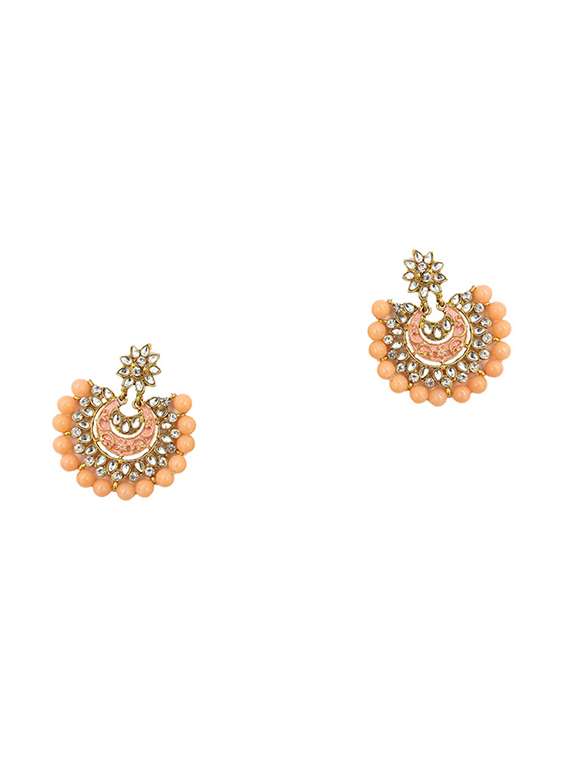 pink gold plated maang teeka - 17355547 -  Standard Image - 2