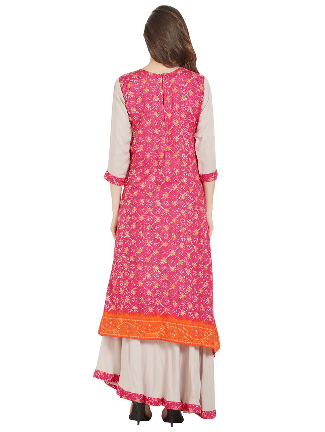printed a-line kurta - 17355639 - Standard Image - 2