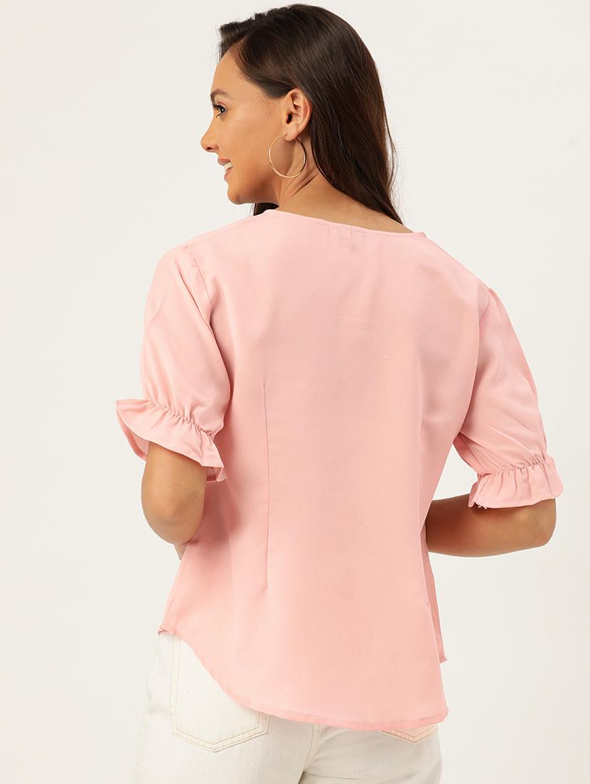 puff sleeves pastel top - 17356285 - Standard Image - 2