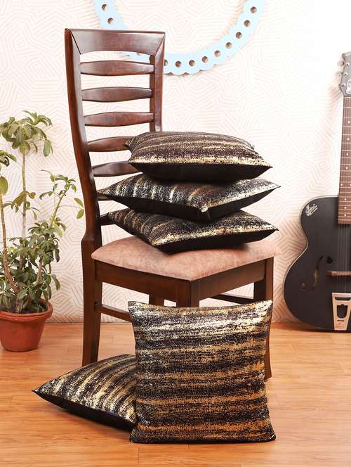  gold foil printed cushion cover - 17356517 -  Standard Image - 0