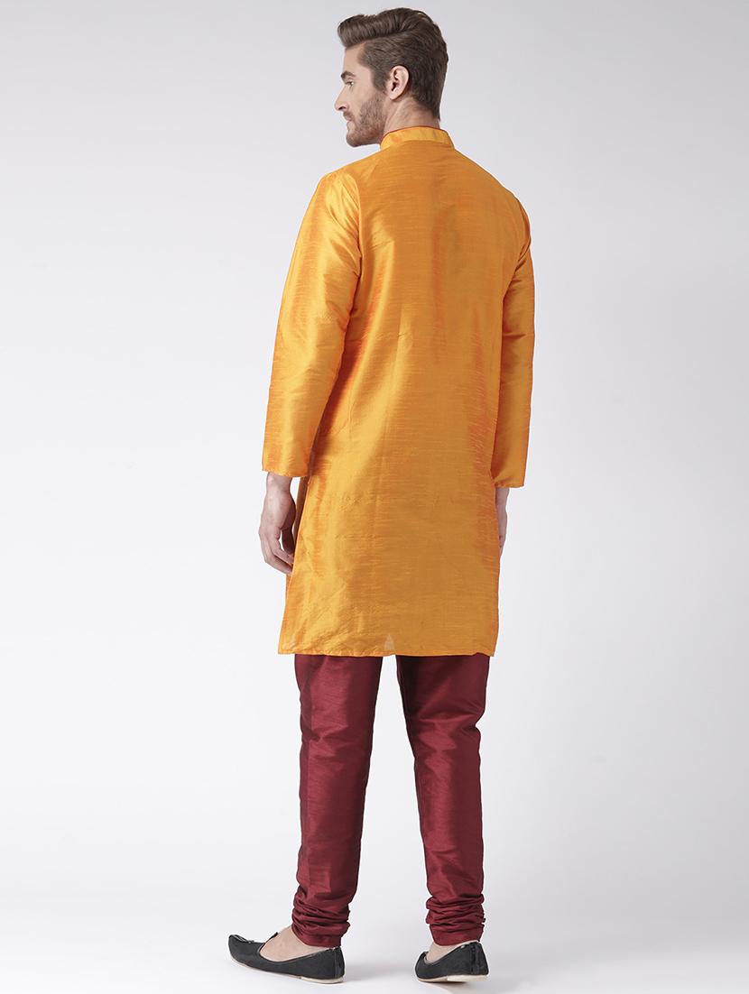 orange solid kurta pyjama set - 17357020 - Standard Image - 2