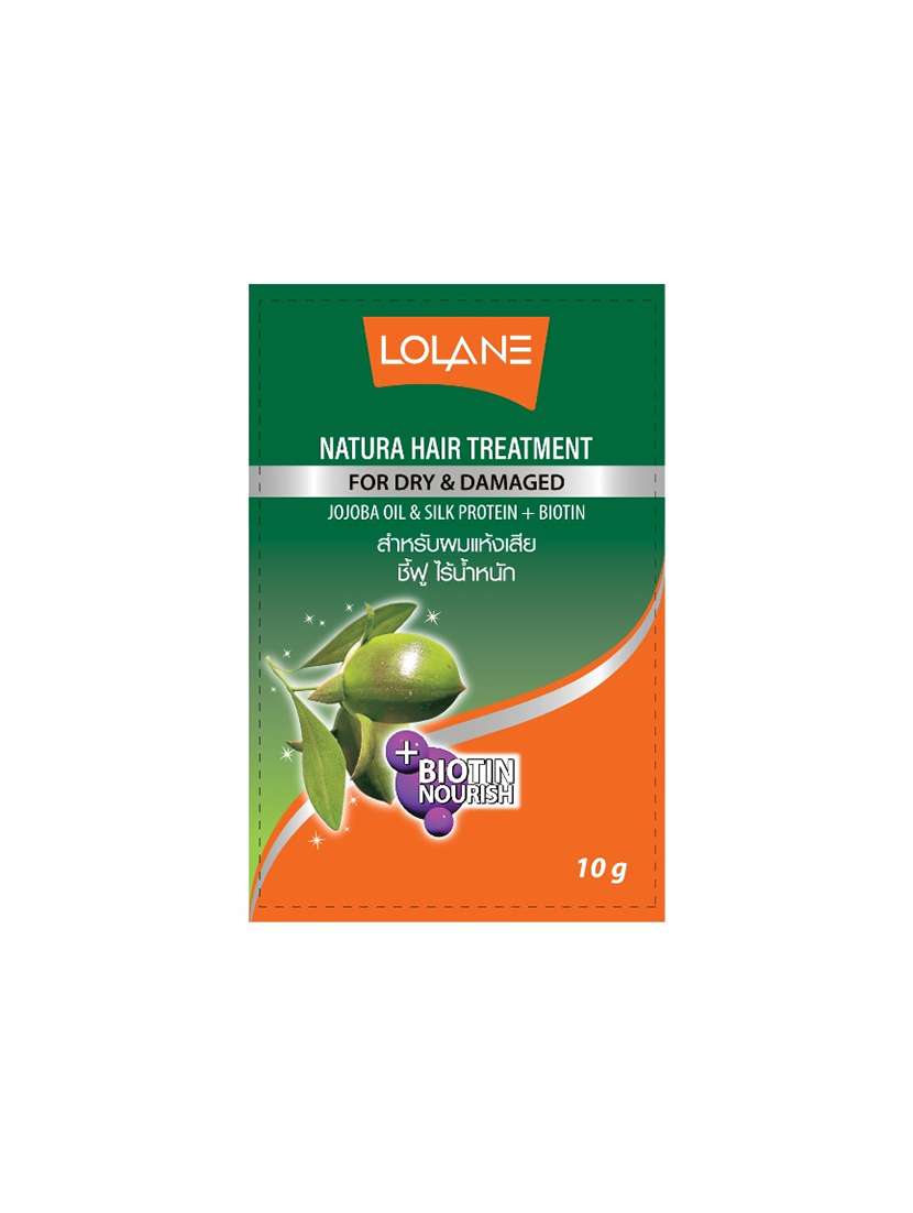 lolane natura hair treatment for  dry & damaged  hair  with jojoba oil & silk protein 100g 
