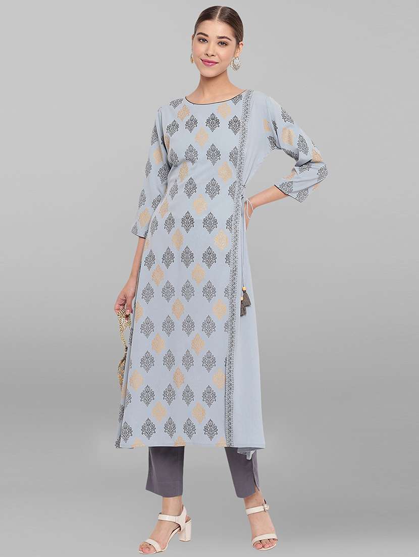 printed a-line kurta