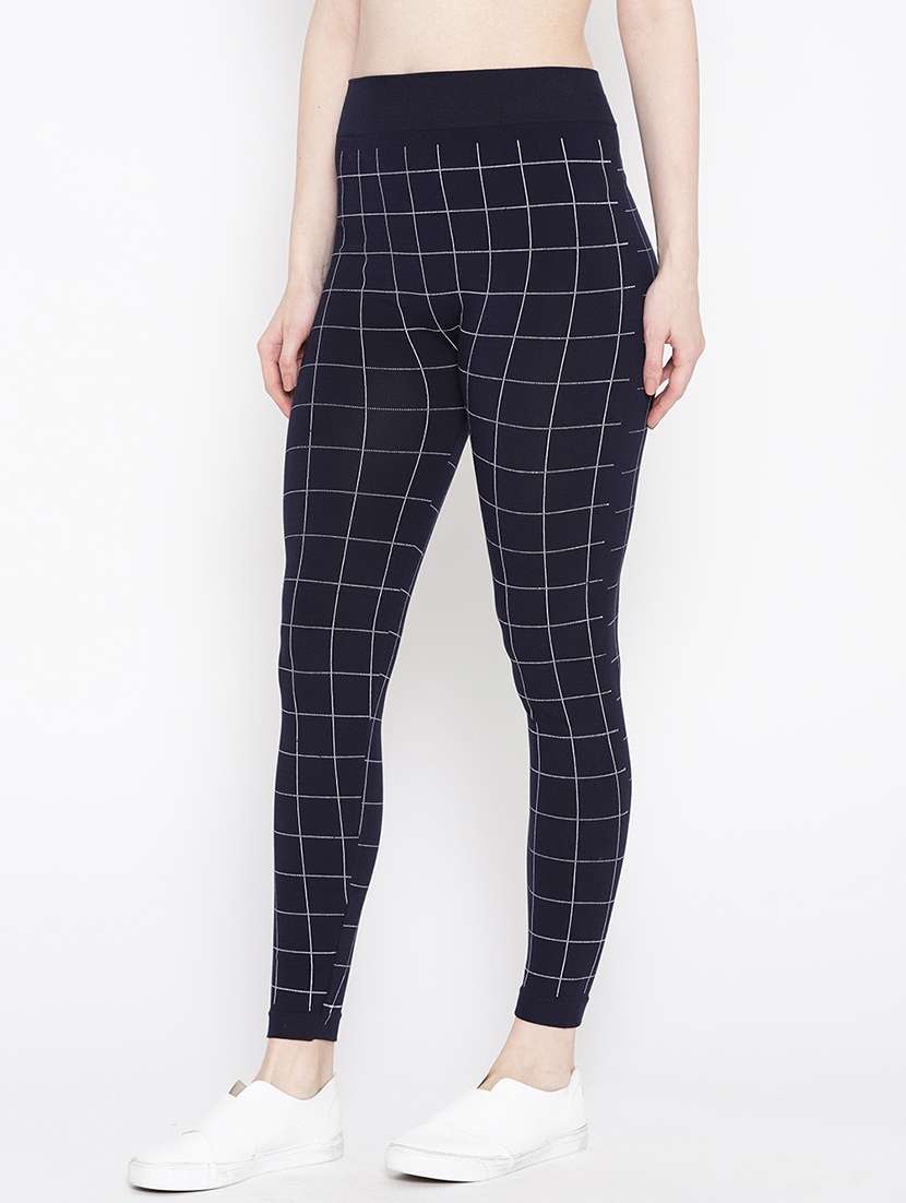 high rise checkered jegging - 17359375 - Standard Image - 2
