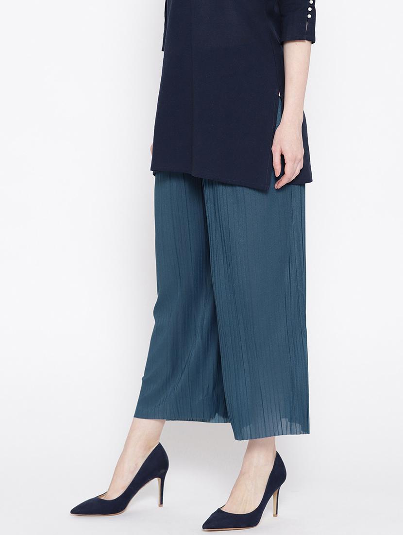 ankle length straight palazzo - 17359386 - Standard Image - 2