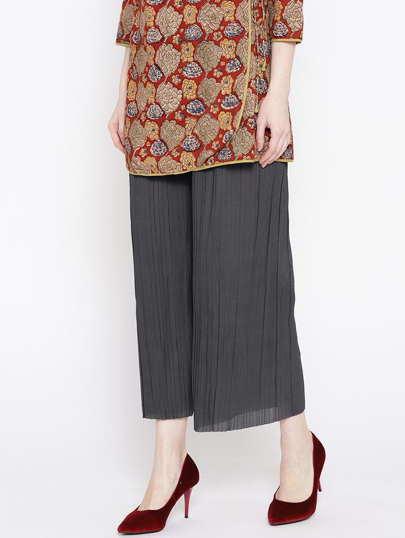 ankle length straight palazzo - 17359390 - Standard Image - 2