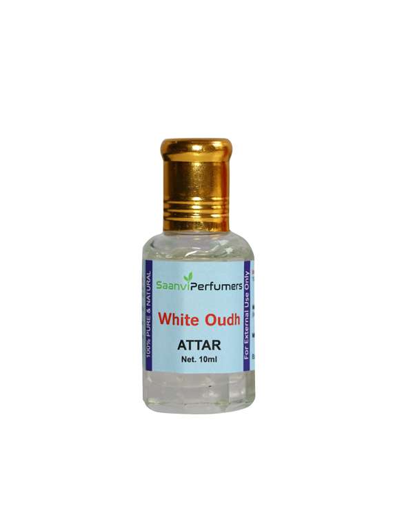 saanvi perfumers white oudh roll on attar | itra | scent | fragrance oil | for men & women 100% alcohol-free (10ml)