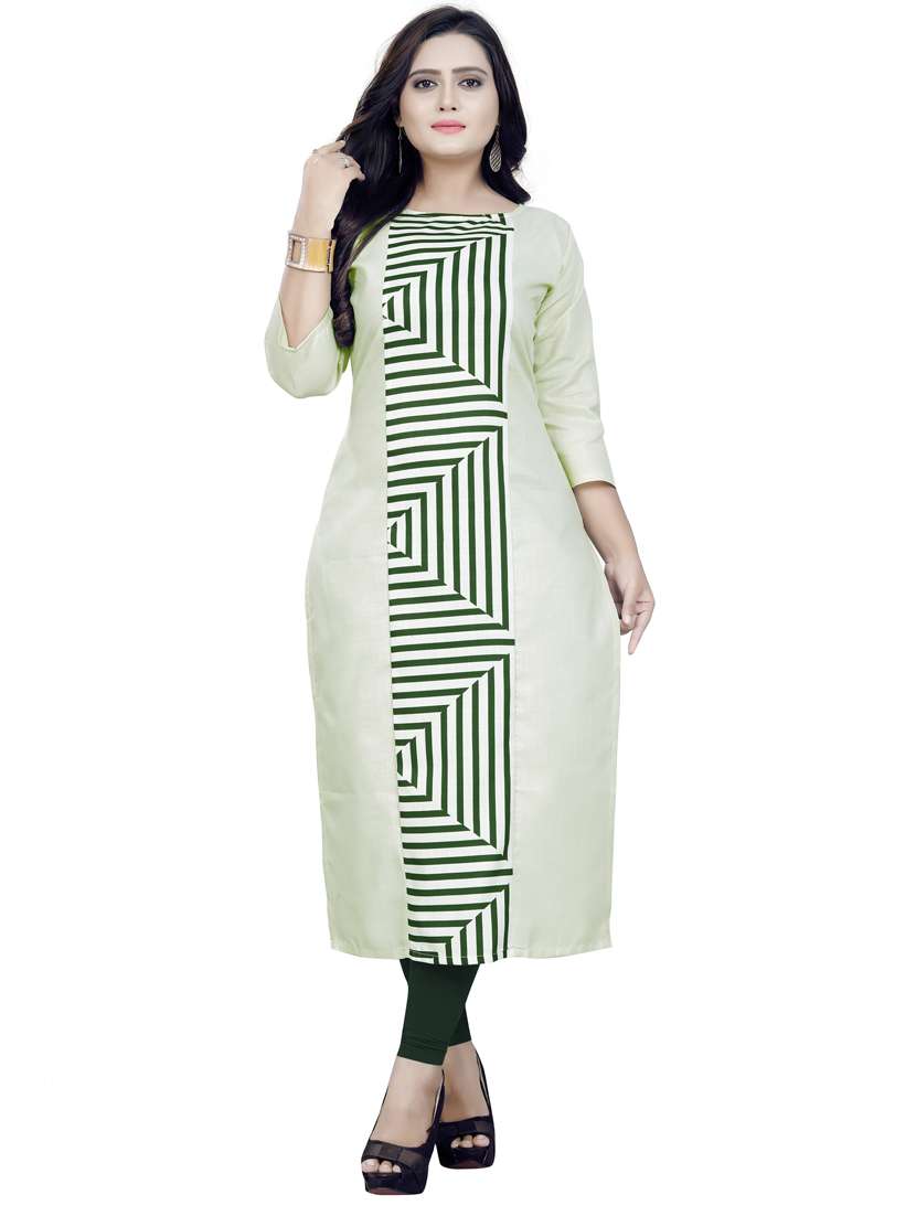 geometric print straight kurta