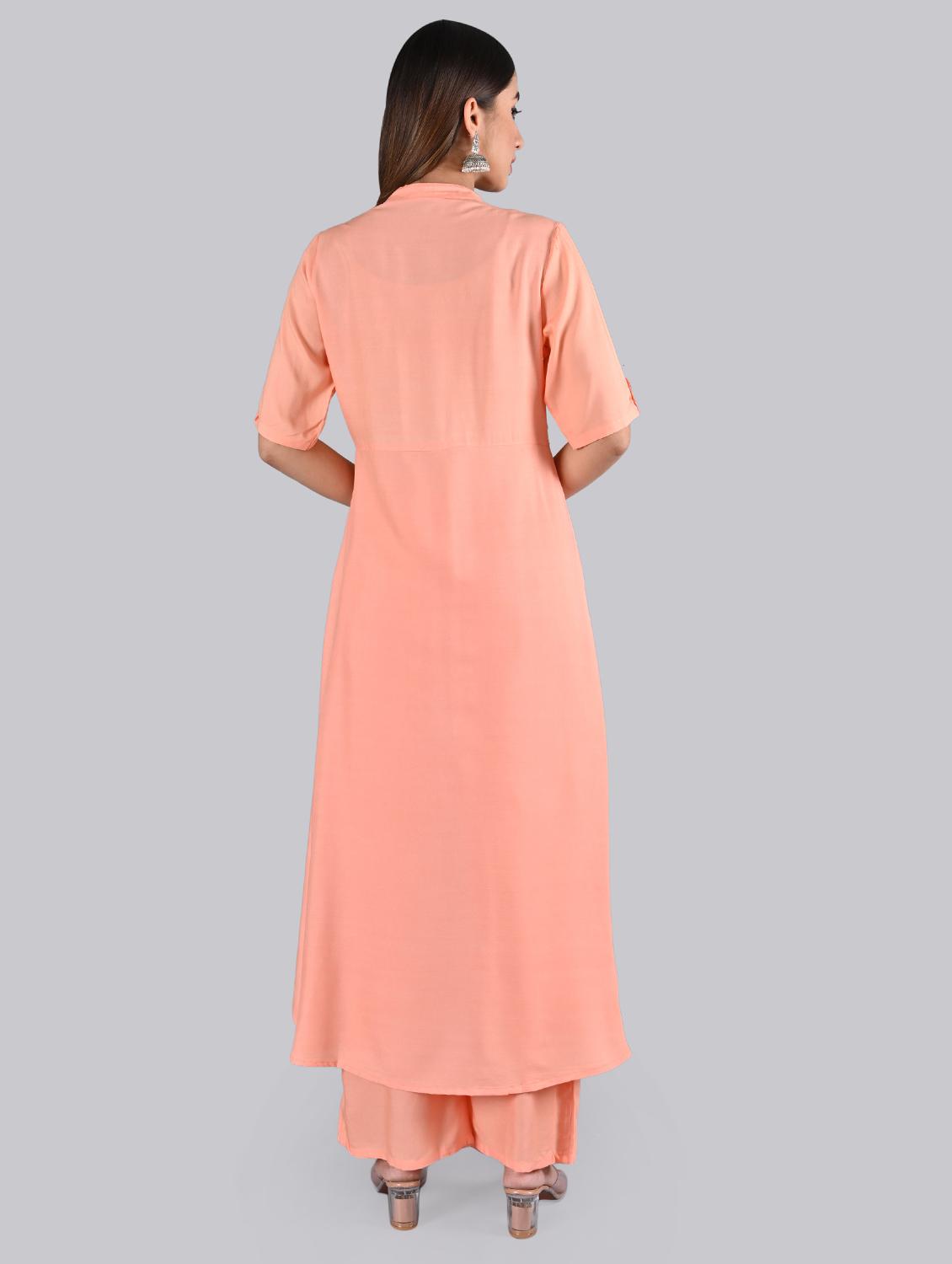 embroidered kurta palazzo set - 17361851 - Standard Image - 2