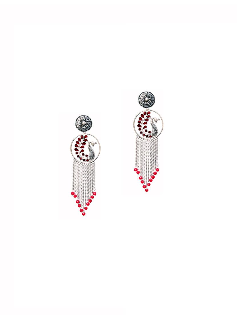 red brass drop earring - 17363058 -  Zoom Image - 0