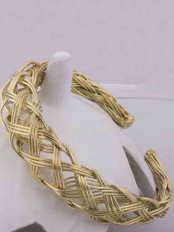 Gold Brass Cuffs Bracelet