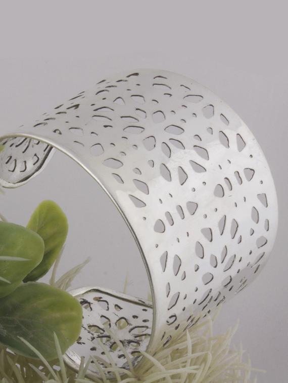 silver plated cuffs bracelet - 17363864 - Standard Image - 2