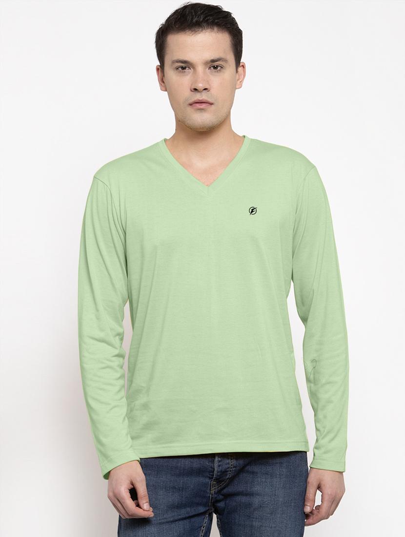 green solid regular t-shirt - 17367406 - Zoom Image - 0