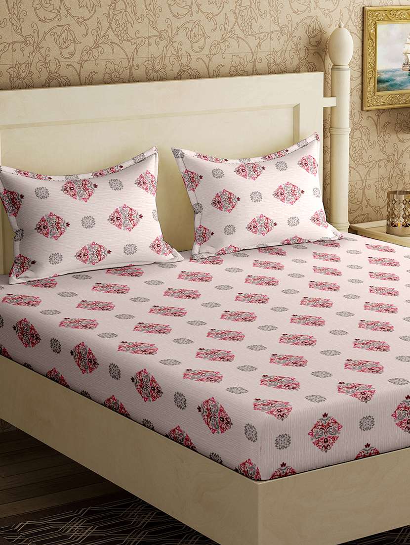 cotton king size double bedsheet with 2 pillow cover