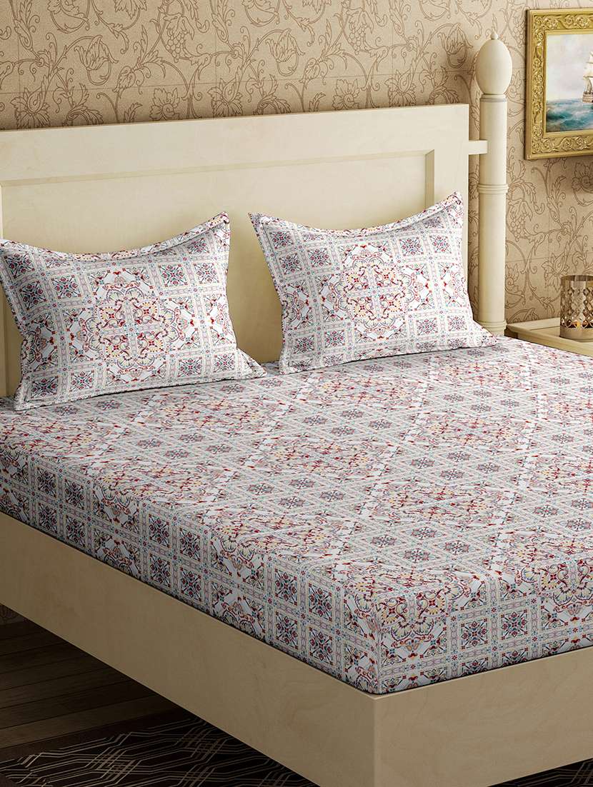 cotton king size double bedsheet with 2 pillow cover