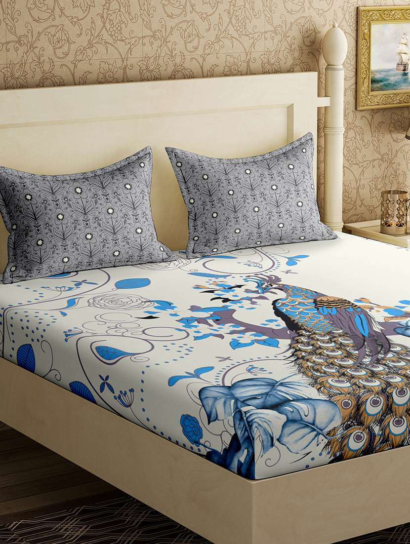 cotton king size double bedsheet with 2 pillow cover