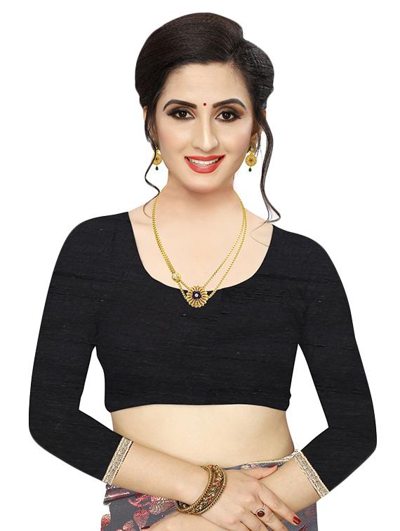 foil printed saree with blouse - 17368096 - Standard Image - 2