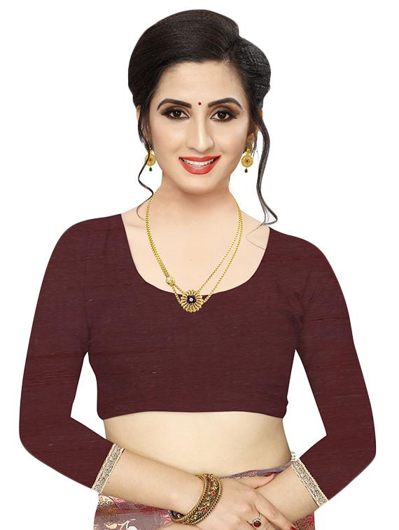 foil printed saree with blouse - 17368098 - Standard Image - 2