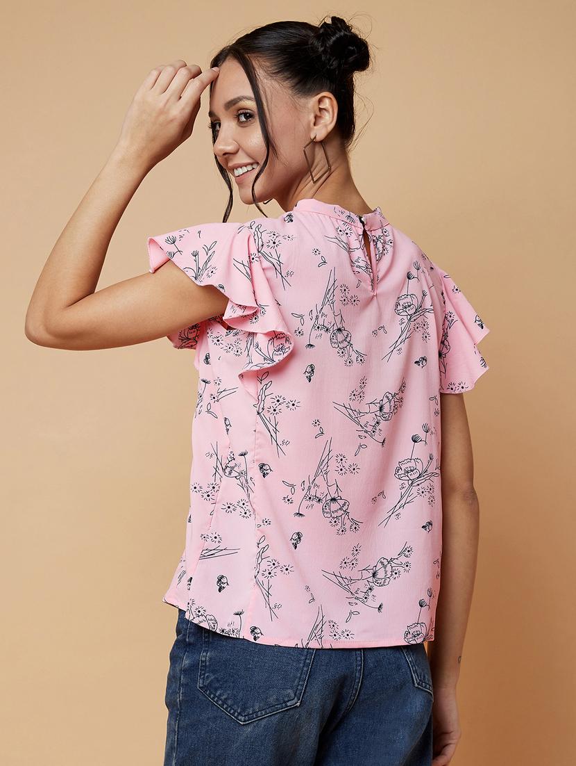 women's straight v neck top - 17368237 - Standard Image - 2
