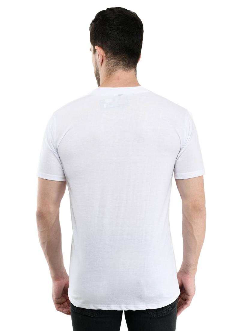 white chest print t-shirt - 17368507 - Standard Image - 2