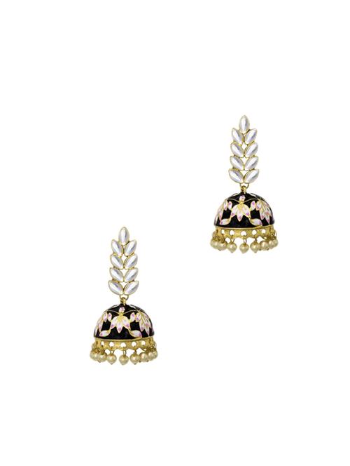 gold metal jhumka earring - 17369007 -  Standard Image - 0
