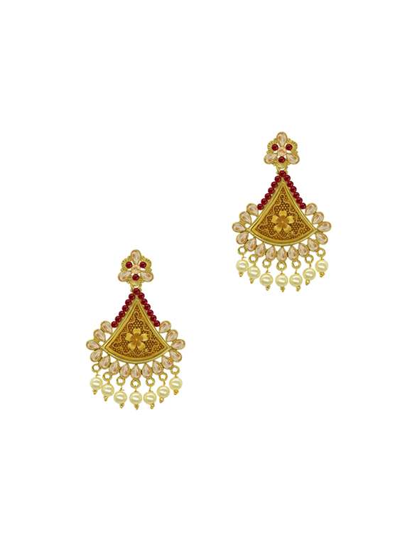 gold metal drop earring