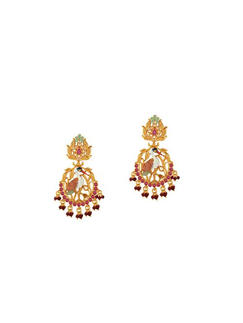gold copper drop earring - 17369030 -  Standard Image - 0