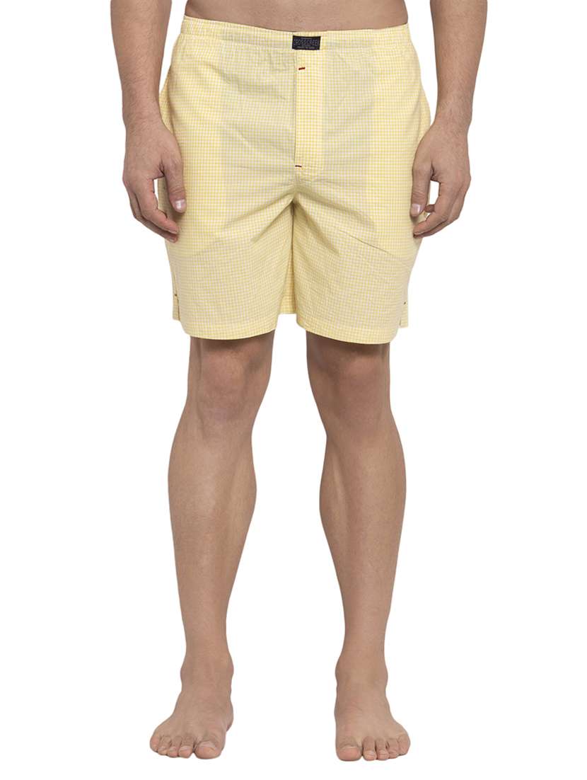 yellow checkered boxer