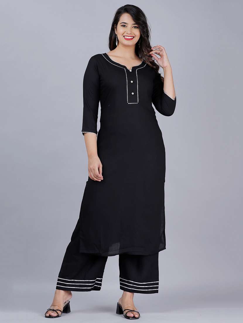 solid kurta palazzo set