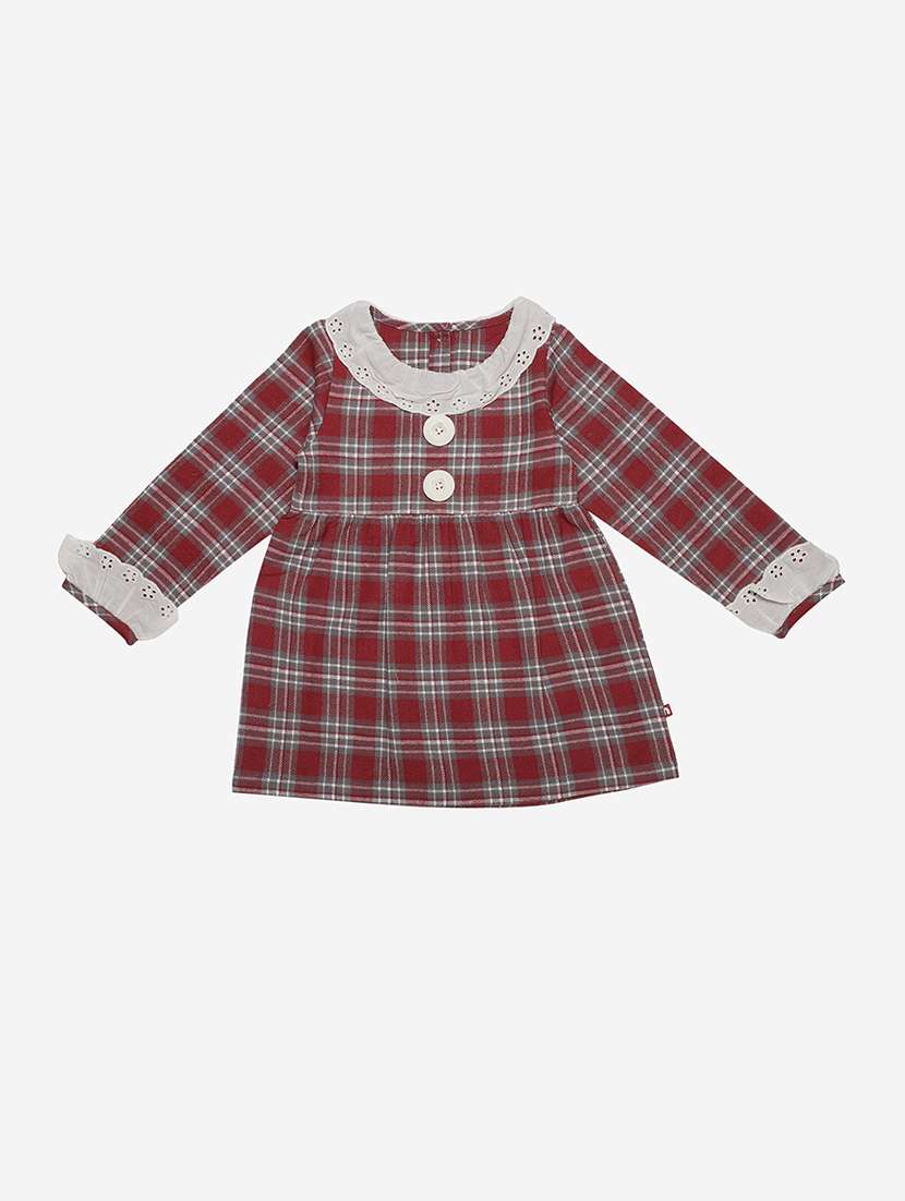 girls round neck long sleeves frock