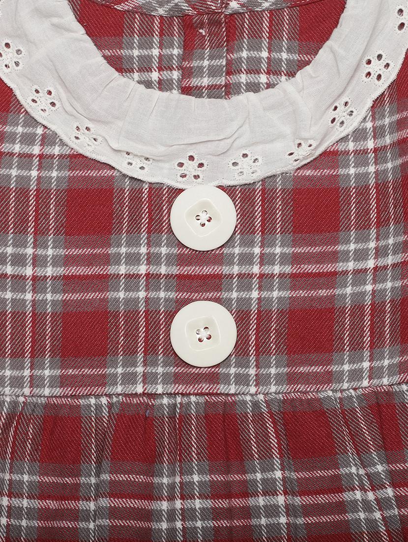 girls round neck long sleeves frock - 17372372 - Standard Image - 2