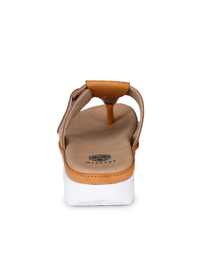 tan pu slip on sandals - 17373589 - Standard Image - 2