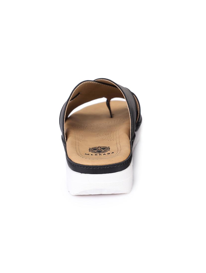 black slip on sandals - 17373593 - Standard Image - 2
