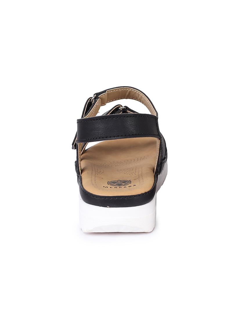 black slip on sandals - 17373596 - Standard Image - 2